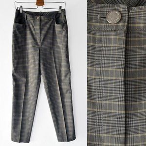 Vintage 90s Gray Plaid Emanuel Ungaro Pants